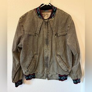 Vintage The Wear Of The West Aztec Bomber Jacket